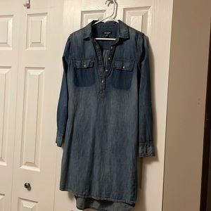 Denim long poloshirts
